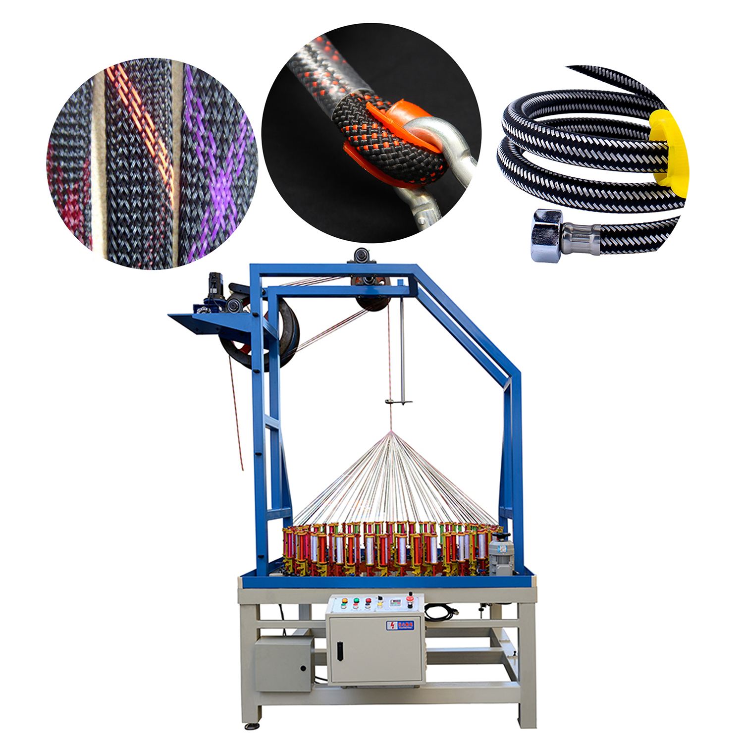 Round Webbing Braiding Machine | High-Speed & Automatic96-1-90 1 Round Webbing Braiding Machine | High-Speed & Automatic96-1-90