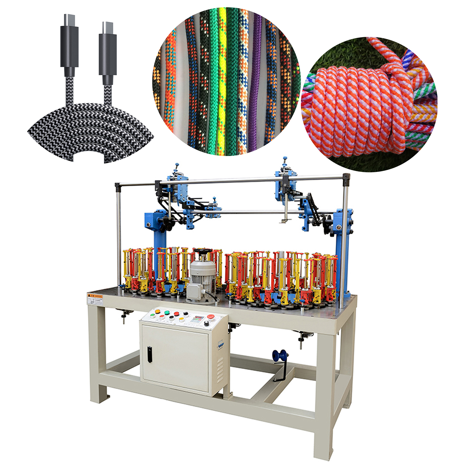 Weaving a splendid life! Round Cord Braiding Machine40-2-90 (High-speed braiding machine) 1 Weaving a splendid life! Round Cord Braiding Machine40-2-90 (High-speed braiding machine)
